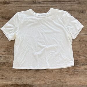 Outdoor Voices White Crew Neck Tee